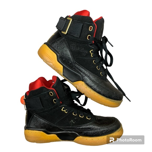 Patrick Ewing Rick Ross black red gold 33 Hi top basketball shoe men’s size 7 - Picture 6 of 10
